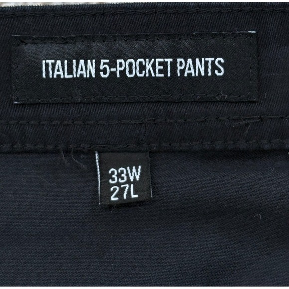 Bandanny Peter Manning Itallian 5-Pocket Pant Mens 33x27 Black Olimpias Sateen - Picture 6 of 13